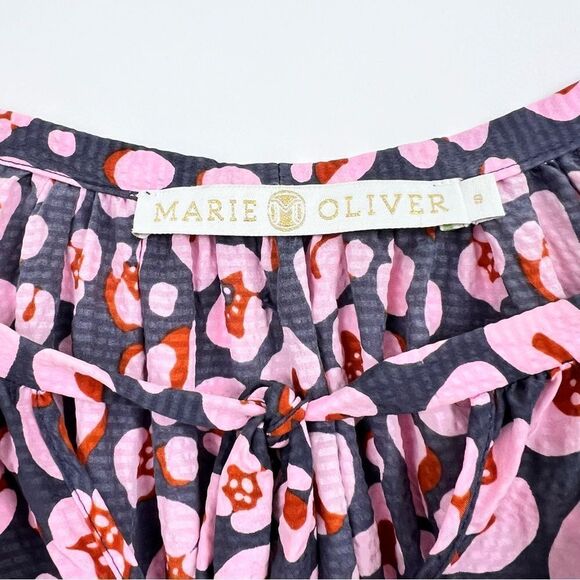 Marie Oliver silk printed long sleeves blouse size S - Picture 5 of 7